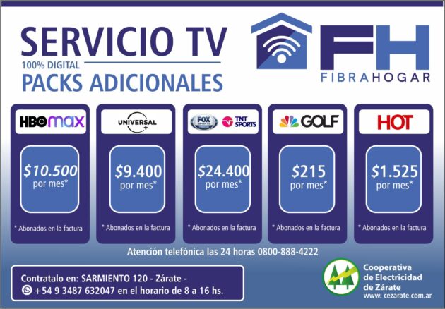 PACKS TV JULIO